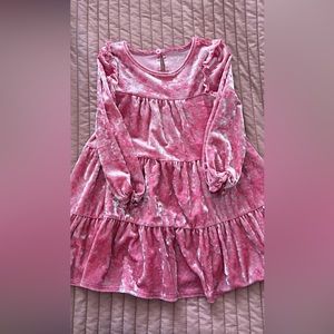 Cat and Jack crushed velvet 3 tier dress